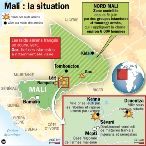 La situation dimanche dans le Nord du Mali.